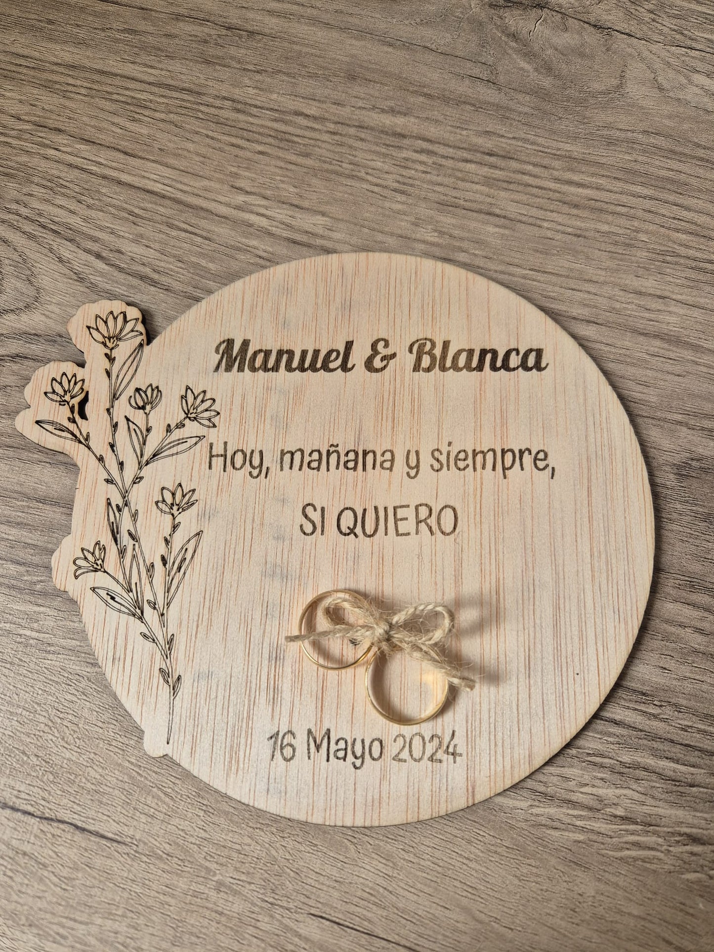 PORA ALIANZAS PERSONALZIADO REDONDO