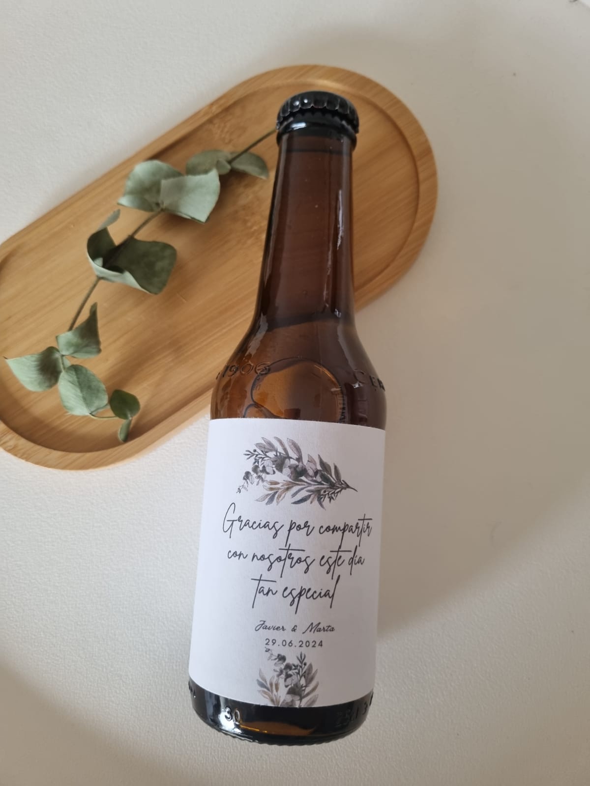 BOTELLA DE CERVEZA PERSONALIZADA