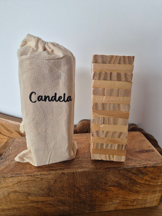 JUEGO HABILIDAD CON TORRE DE MADERA