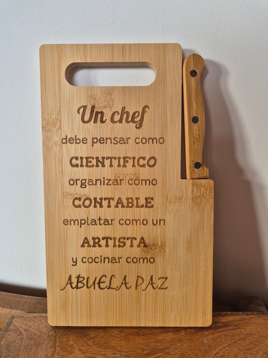 TABLA DE CORTAR CON CUCHILLO