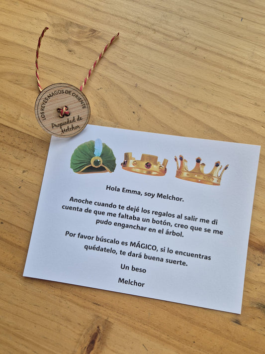 BOTÓN MÁGICO REYES MAGOS O PAPÁ NOÉL