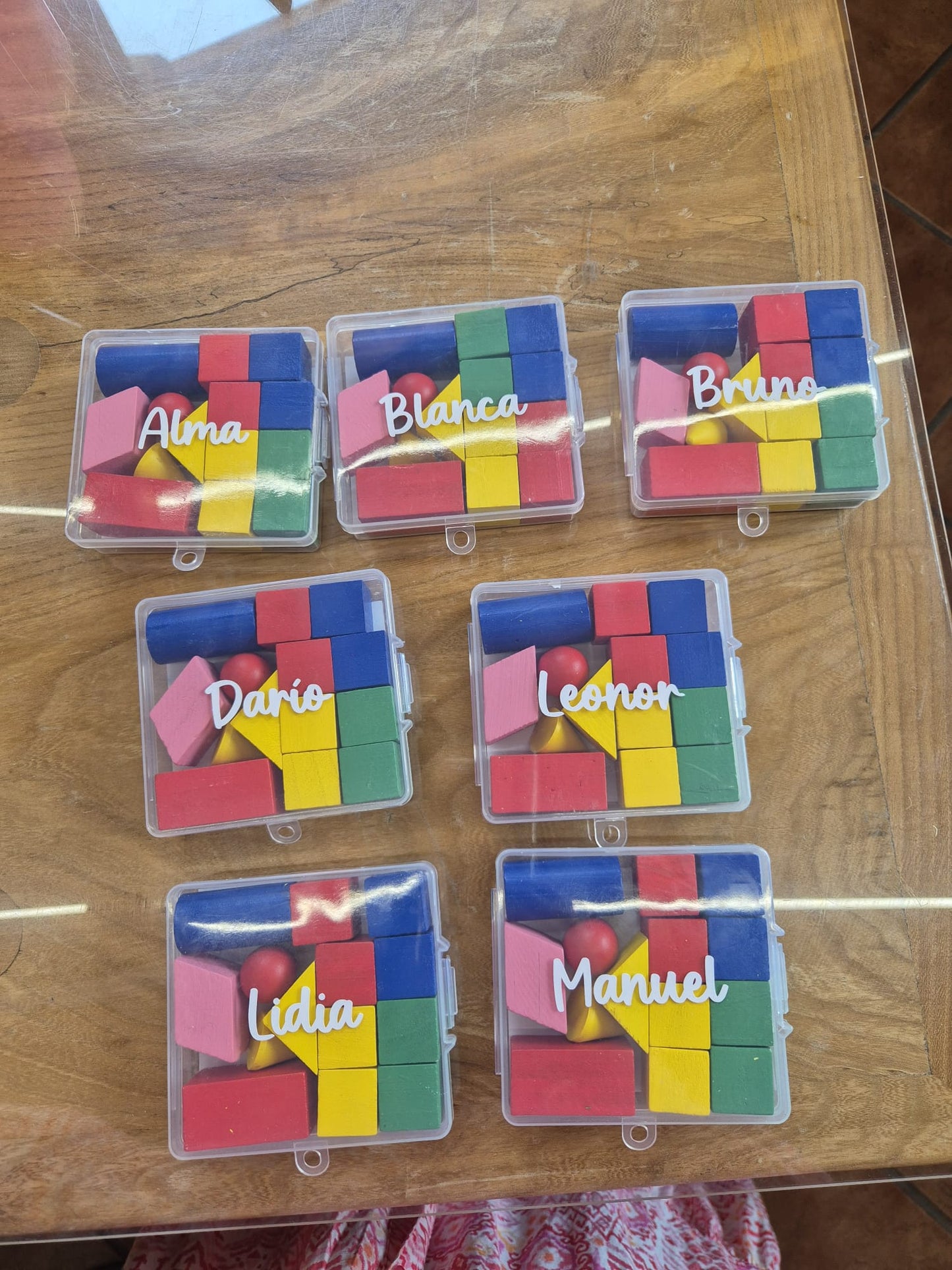 JUEGO DE CONSTRUCCIÓN INFANTIL PIEZAS DE MADERA