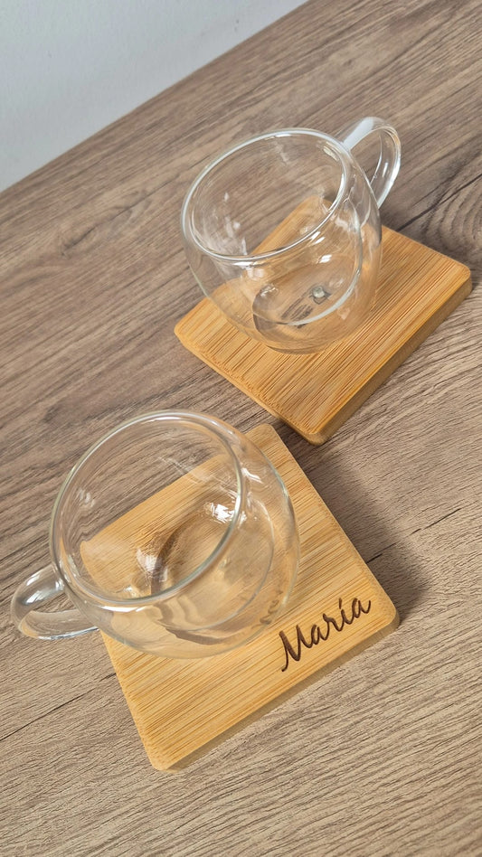 PACK 2 TAZAS CON BASE PERSONALIZADA