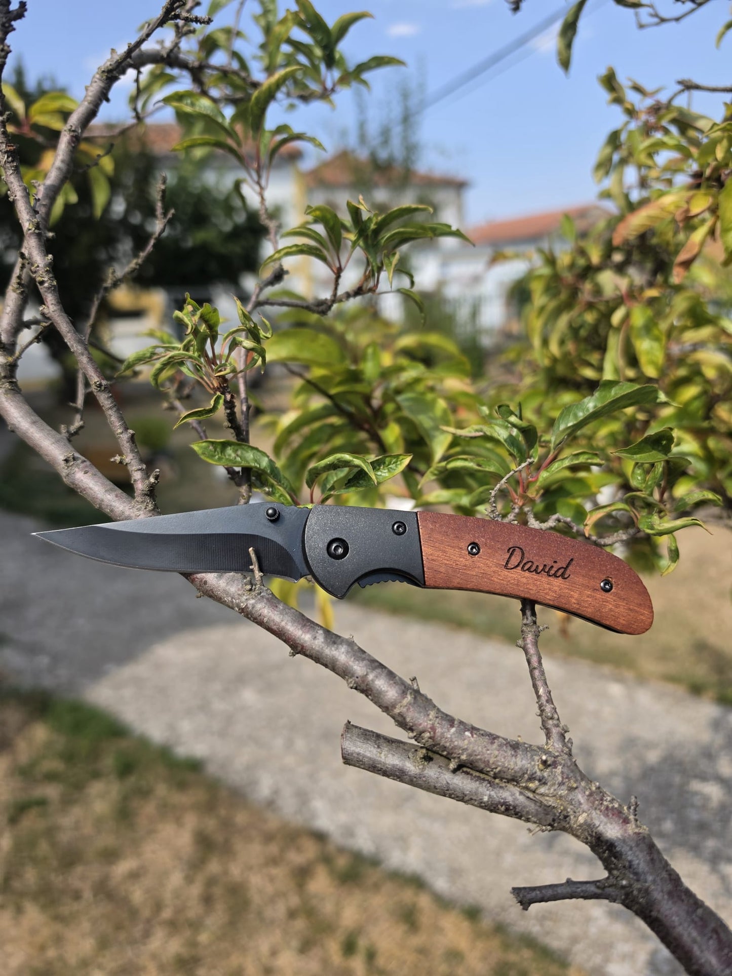 NAVAJA PERSONALIZADA HOJA NEGRA