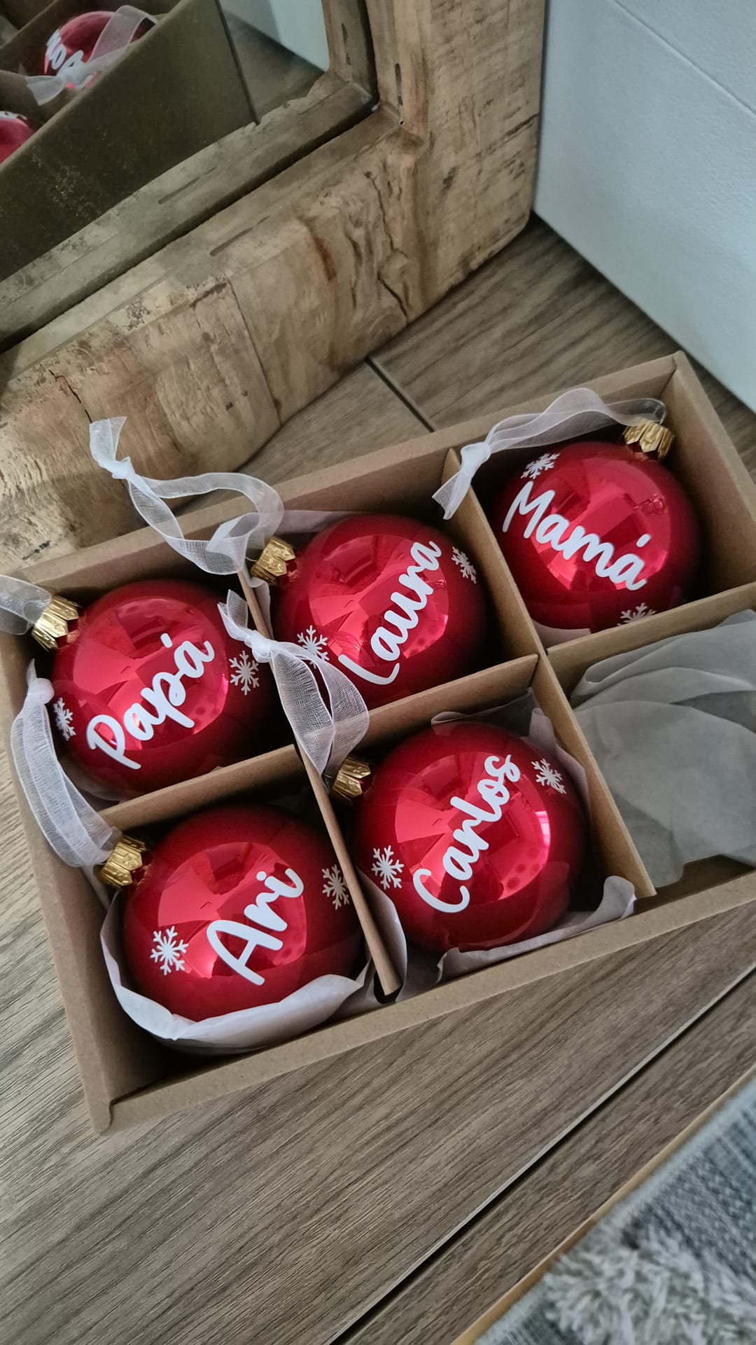 BOLAS DE NAVIDAD PERSONALIZADAS  (Diferentes colores)